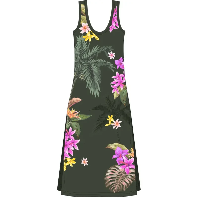 Image of banana moon Womens dress Banana Moon Mehiti Beachdress Vert Female XS