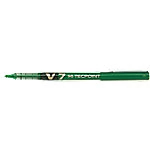 Image of Pilot V7 Hi-Techpoint Rollerball Pen Medium 0.4mm Green Pack of 12