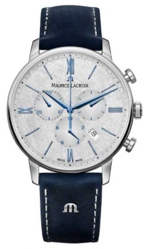 Image of Maurice Lacroix Eliros Chronograph Blue Leather Strap Watch