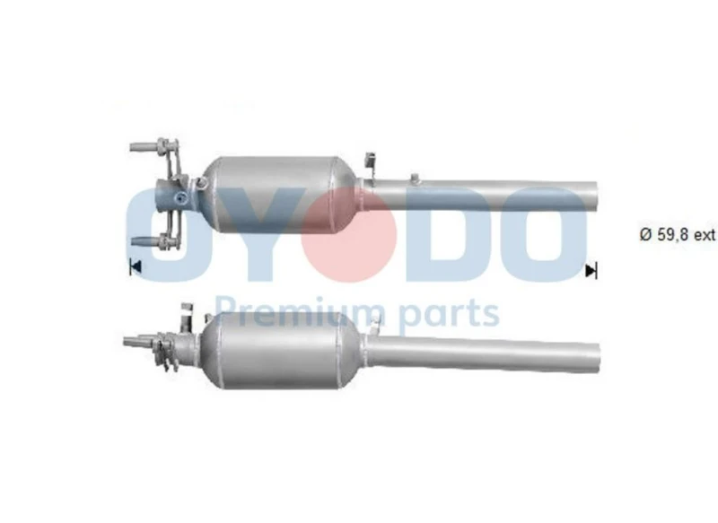 Image of Oyodo 20N0085-OYO Particulate Filter with mounting parts Soot-/ Particle Filter,exhaust system (1256)