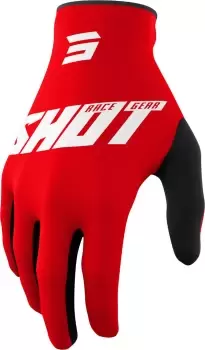 Image of Shot Raw Burst Motocross Gloves, white-red, Size L, white-red, Size L