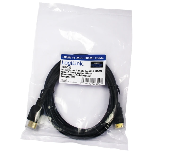 Image of LogiLink CH0023 HDMI cable 2m HDMI Type A (Standard) HDMI Type C (Min
