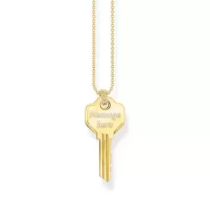 Image of THOMAS SABO Gold Plated Polished Key Necklace