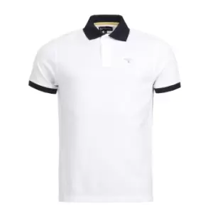 Image of Barbour Mens Lynton Polo White Medium