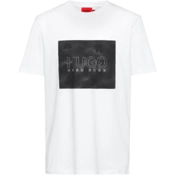 Image of Hugo Boss Dolive Graphic Logo T-Shirt White Size L Men