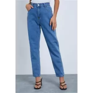Image of I Saw It First Light Wash Petite Mom Jeans - Blue