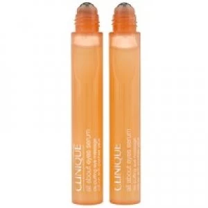 Image of Clinique Eye and Lip Care All About Eyes Serum De Puffing Eye Massage Roll On 2 x 15ml 0.5 fl.oz.