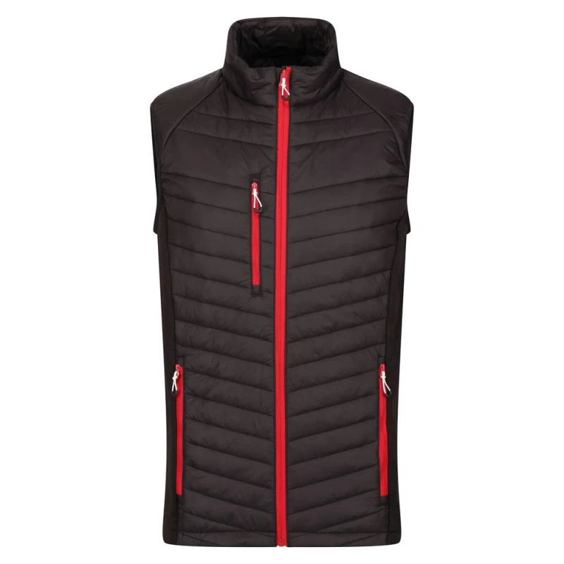 Image of Regatta Professional Mens Quilted Hybrid Gilet in True Black Size: XS True Black Male XS