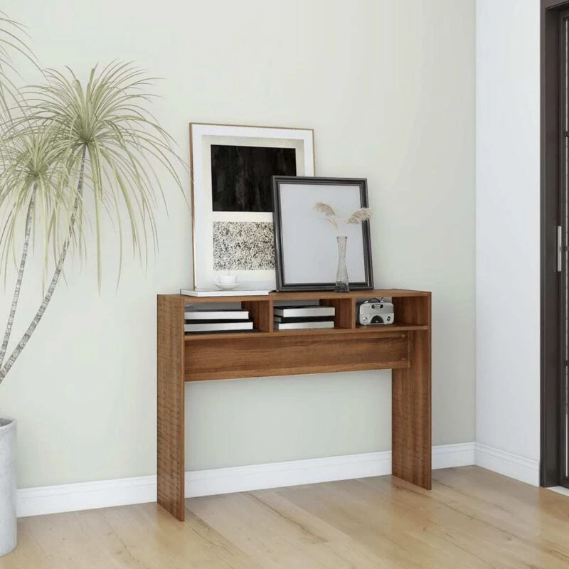 Image of VIDAXL Console Table Brown Oak 105x30x80cm Engineered Wood Vidaxl 8720286956212