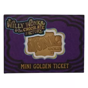 Image of DUST! Willy Wonka Mini Golden Ticket Ingot Zavvi Exclusive