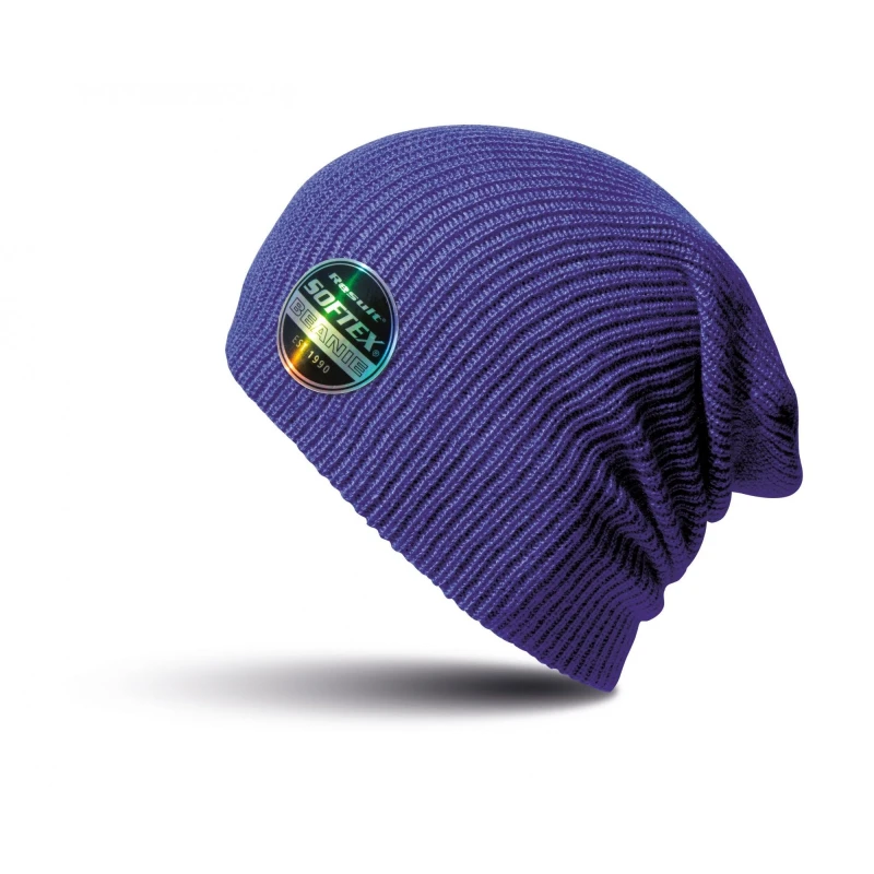 Image of Result Result Men Winter Essentials Core Softex Beanie Hat in Purple Purple One Size Male 5057080699773