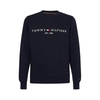 Image of Tommy Hilfiger Logo Crew Sweater - Desert Sky DW5