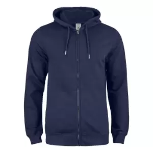 Image of Clique Mens Premium Organic Cotton Full Zip Hoodie (S) (Dark Navy)
