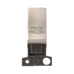 Image of Click Scolmore MiniGrid 13A Double-Pole Ingot Fridge Freezer Switch Satin Chrome - MD018SC-FF