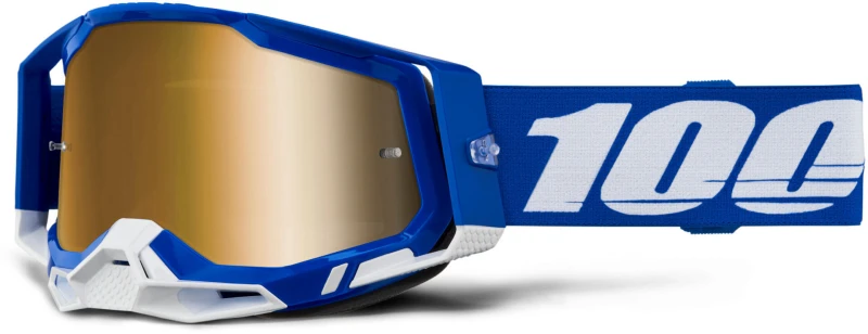 Image of 100% Racecraft II Essential Motocross Goggles, white-blue for Men