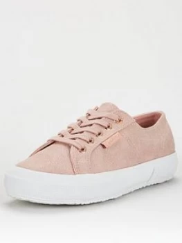 Image of Superga 2750 Shimmer Plimsoll - Rose Gold