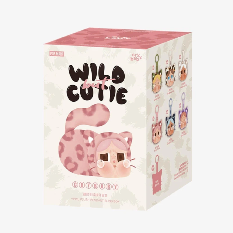 Image of Pop Mart CRYBABY Wild but Cutie Series Vinyl Plush Pendant Pink unisex One Size