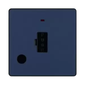 Image of BG Evolve Matt Blue Unswitched 13A Fused Connection Unit With Power LED Indicator And Flex Outlet - PCDDB54B
