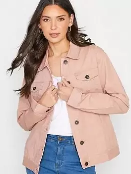 Image of Long Tall Sally Denim Jacket - Pale Pink, Size 20, Women