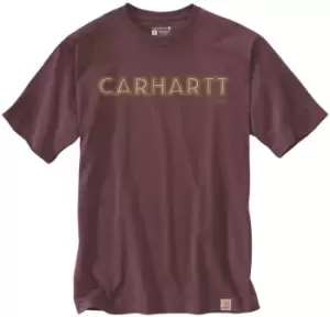 Image of Carhartt Logo Graphic T-Shirt, red, Size L, red, Size L