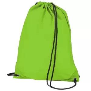Image of BagBase Budget Water Resistant Sports Gymsac Drawstring Bag (11L) (One Size) (Lime Green)