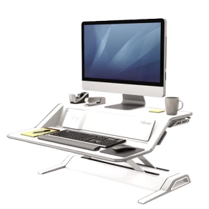 Image of Fellowes Lotus DX Sit Stand Workstation White 8081101
