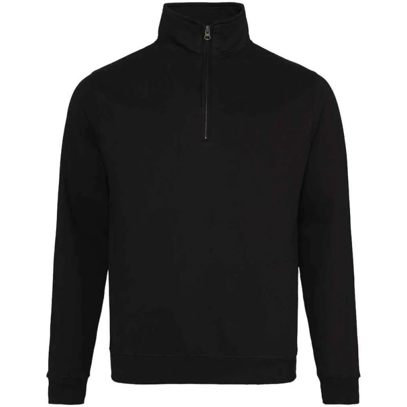 Image of AWDis AWDis Men Sophomore Zip Neck Sweatshirt in Midnight Size: Small Midnight S Male 5063652579527