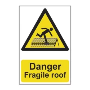 Image of Danger Fragile Roof - PVC (400 x 600mm)