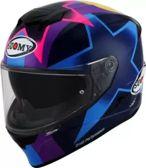 Image of Suomy Stellar Bastianini Replica Helmet, black-purple Size M black-purple, Size M