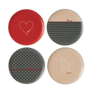 Image of Royal Doulton Ellen DeGeneres 4 Signature Plates 21cm