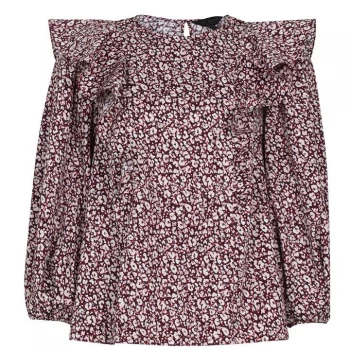 Image of Ted Baker Sanja Frill Blouse - Dp Purple