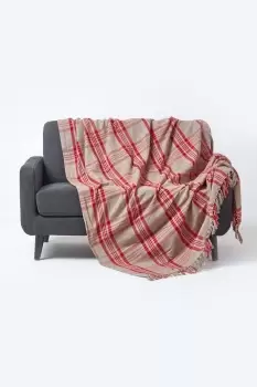 Image of Tartan Check Sofa and Bed Throw