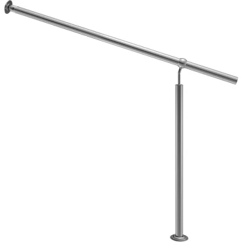 Image of Stainless Steel Handrail Steps Indoor Outdoor Stair Railing 100cm - Monzana