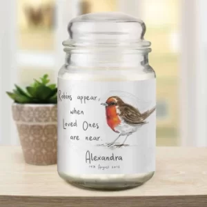 Image of Personalised Robins Appear Candle