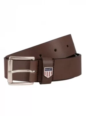 Image of Retro Shield Leather Belt