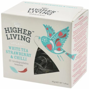 Image of Higher Living Organic White Tea Strawberry Chilli - 20 Bags x 4 - 704376
