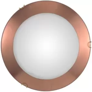 Image of Classic style ceiling light MOON antique brass 2 bulbs