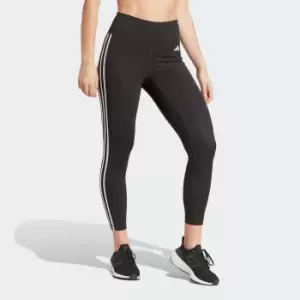 Image of Essentials 3 Stripes Cropped Leggings with High Waist