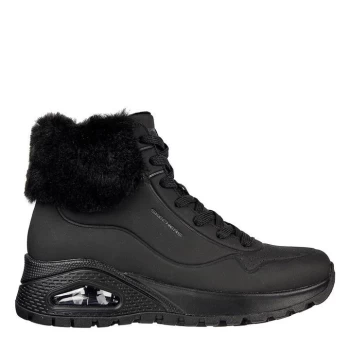 Image of Skechers Uno Rugged Womens Boots - Black