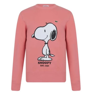 Image of Lacoste X Peanuts Sweatshirt - Pink 5MM