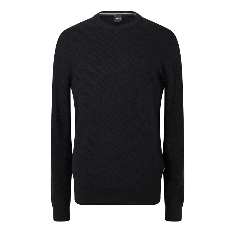 Image of Boss Mens Knitted Top Black male S