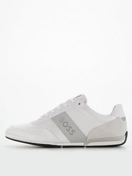 Image of BOSS Saturn Low Profile Trainers - White, Size 8, Men