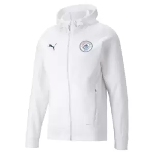 Image of Puma Manchester City 2022/2023 Hooded Jacket Mens - White