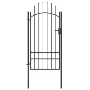 Image of Vidaxl Garden Gate Steel 1X2.5 M Black