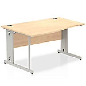 Image of Impulse Cable Managed 1400 Left Hand Wave Desk Maple