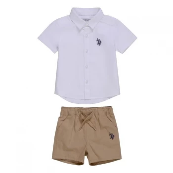 Image of US Polo Assn US Polo Association Shirt & Short Set - Bright White