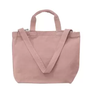 Image of Zipped Canvas Shopper (One Size) (Primrose Pink) - Bags By Jassz
