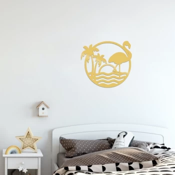 Image of Holiday - Gold Gold Decorative Metal Wall Accessory