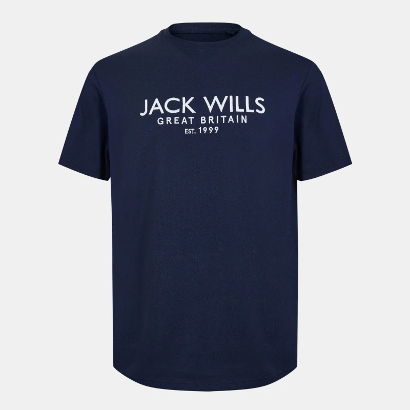 Image of Jack Wills Carnaby Logo T-Shirt Mens Navy male XS