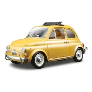 Image of 1:24 1968 Fiat 500 Diecast Model (Yellow)